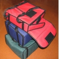 Термостойкая сумка для транспортировки пиццы 35*35 на 4-5 пицц,ткань