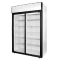 Шкаф холодильный,среднетемпературный, 1400л, 8 полок, белая оцинков.сталь, стеклянные двери-купе