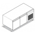 Стол холодильный подстановочный, 2 двери, темп.-2..+8С, гастронормированный GN1/1