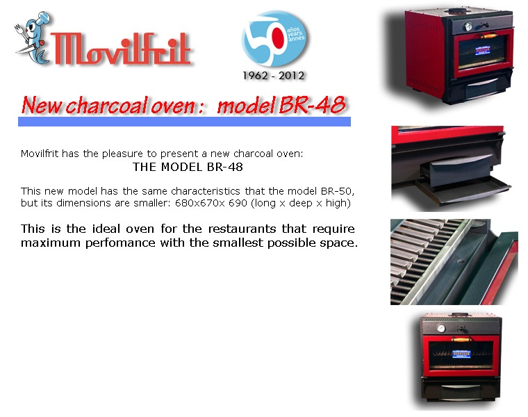 Charcoal oven BR48 by Movilfrit
